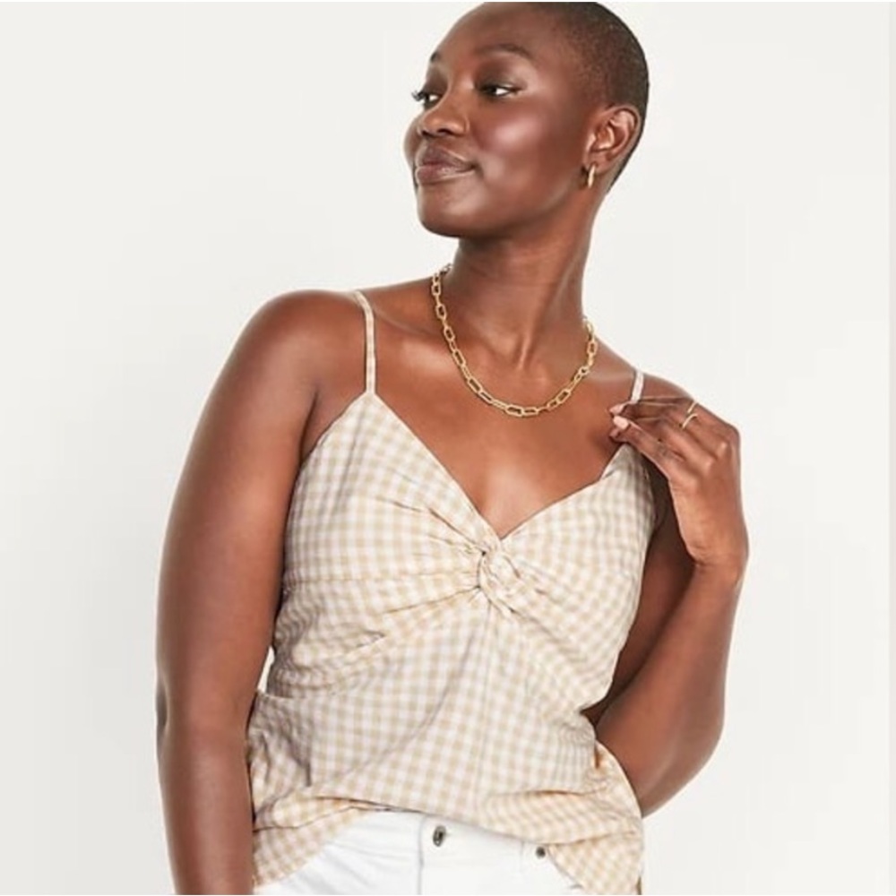 Twist Gingham Tank